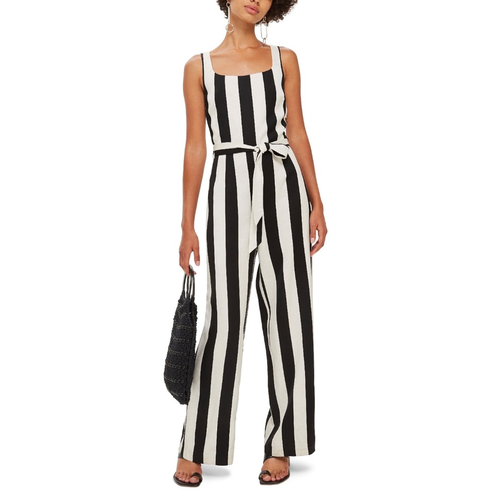 TOPSHOP Humbug Striped Jumpsuit